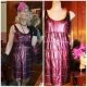 Flapper Dress & Feather Headband, Hot Pink/Black, polyester, Size 12