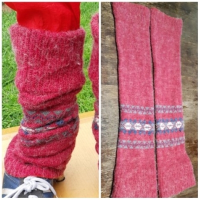 Leg Warmers, 1980's, Mohair, Pink, Knitted