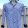 Paisley Print Shirt, Blue/white, Cotton, by 'Jonathan Adams', Australia, size M - Image 2