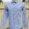 Paisley Print Shirt, Blue/white, Cotton, by 'Jonathon Adams', Australia, size M