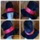 Pilgrim/Mad Hatter hat, Black/Red, Polyester, size L