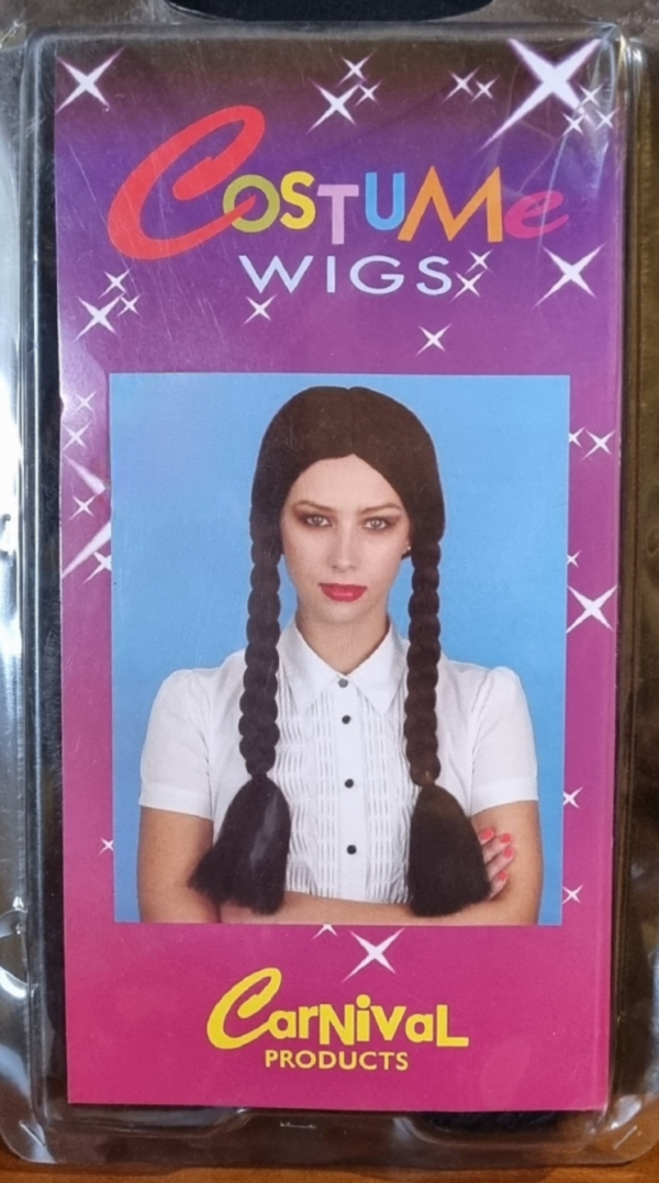 'Wednesday Adams' wig by 'Carnival Products'