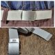 Belt, light khaki, canvas, polyester, metal buckle, size M