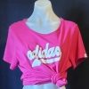 'Adidas', Ladies Tee, cap sleeve, hot pink, poly/cotton, size L - Image 2
