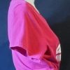 'Adidas', Ladies Tee, cap sleeve, hot pink, poly/cotton, size L - Image 3