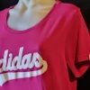 'Adidas', Ladies Tee, cap sleeve, hot pink, poly/cotton, size L - Image 7