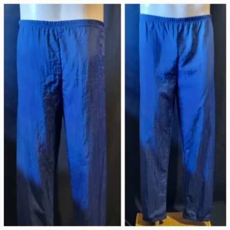 Parachute Track Pants, nylon, navy, by 'Dynamix', Australia, unisex fit, S-M.
