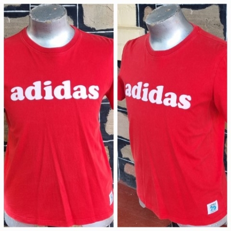 Vintage Tee, by 'Adidas', red, cotton, '25 Originals', size M