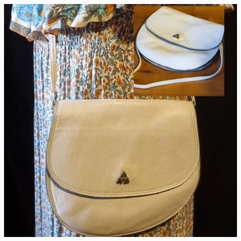1960's, Leather Shoulder Handbag, White