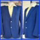 1960's Blazer, Navy Blue, Linen, by 'Claremont', size M