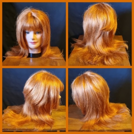 Wig, Ginger, Cyndi Lauper, or Chrissy Amphlett, synthetic, by 'Carnival Products'