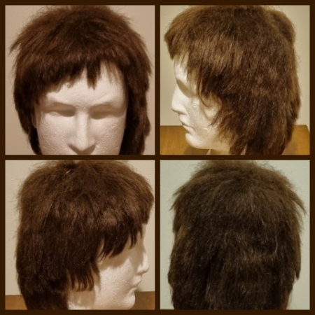 Wig, Brown, Shaggy, 60's inspired, by 'Carnival Products.