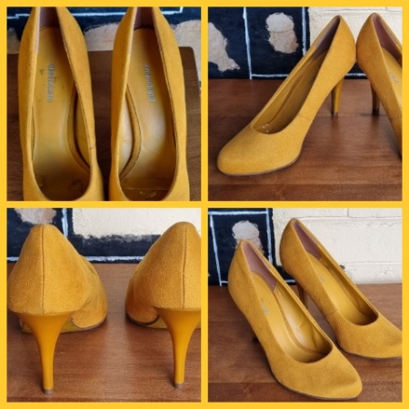 Court shoe, Mustard Suede, by 'Graceland', size 37