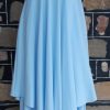 1970's, Formal Dress, handkerchief hem, blue, Jersey polyester, handmade, size 8 - Image 5