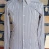 Slim fit, pinstriped shirt, brown/cream, cotton, by 'Hugo Boss', size S-M - Image 2
