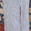 Slim fit, pinstriped shirt, brown/cream, cotton, by 'Hugo Boss', size S-M - Image 3