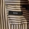 Slim fit, pinstriped shirt, brown/cream, cotton, by 'Hugo Boss', size S-M - Image 5