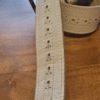 Vintage Leather belt, white, size S-M - Image 4