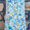 1960's Shift Dress, Cotton, Blue Floral Print, Handmade, size S-M - Image 2