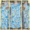 1960's Shift Dress, Cotton, Blue Floral Print, Handmade, size 12