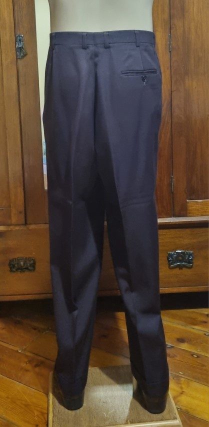 1990's, Double Breasted Suit, Dark Plum, Polyester, by 'Umbardo', Made in Australia, size S - Image 9