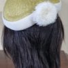 1950's Vintage Hat, Sage/cream, polyester, by 'Moray for Myer Emporium' 51.5cm - Image 4