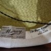 1950's Vintage Hat, Sage/cream, polyester, by 'Moray for Myer Emporium' 51.5cm - Image 7