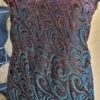 1960's, Cocktail Shift Dress, Metallic Lurex, handmade, blue/violet, size M - Image 6