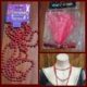 Feather/sequined Headband & plastic beads, RED, by 'Carnival Products', 'NEW'