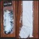 Feather/Sequined Headband & Nylon Long Gloves, White, by 'Carnival Products', 'NEW'