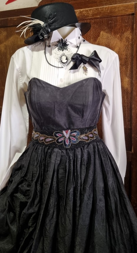 Vintage Wing Tipped Shirt, white, poly/cotton, by 'Phillips Evening Wear of Melbourne', size S - Image 7