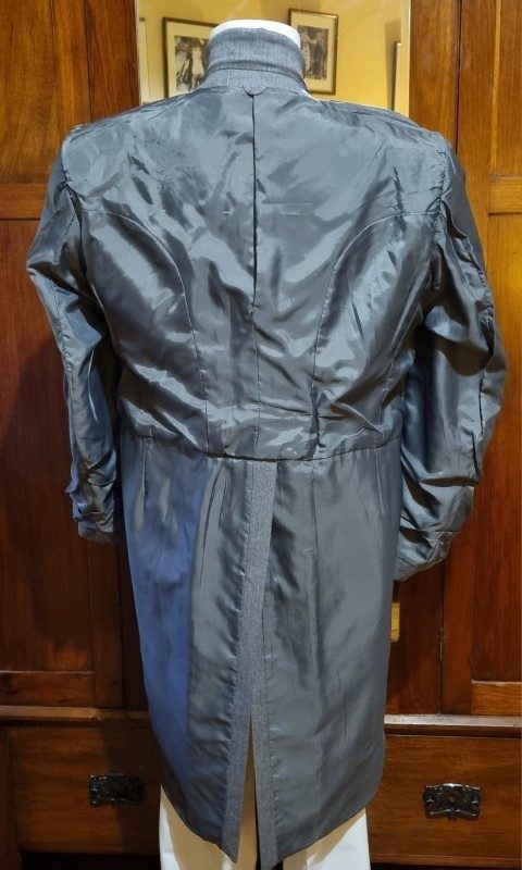 Vintage Morning Coat, & Bowtie, Grey, Wool/polyester, by 'Dress Circle, Formal Wear, Australia', size L. - Image 11