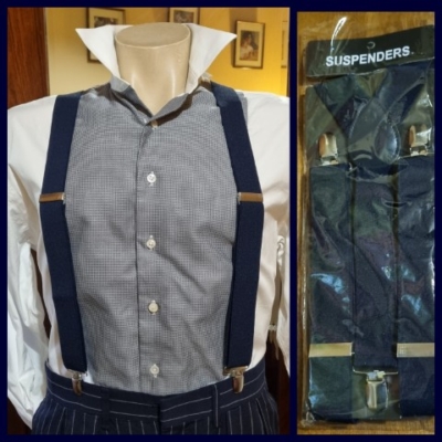 Braces/Suspenders, Navy, 'NEW', by 'Carnival Products'