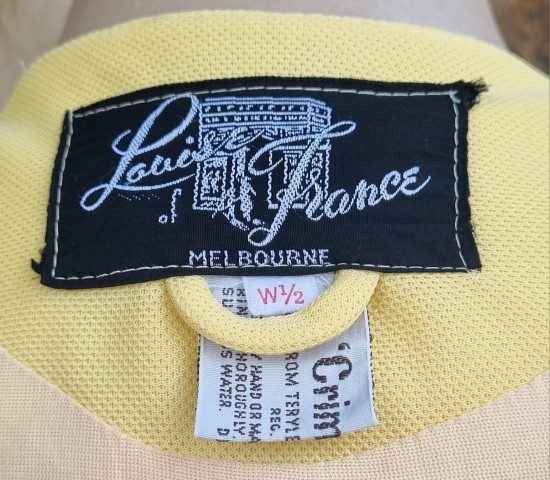 1960s Swing Coat, Lemon, Crimplene, by 'Louise of France & Melbourne', size 14 - Image 8