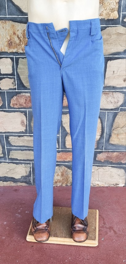 Safari Suit, long sleeves, Blue, polyester/viscose, by 'Mc Gregor of America', size 28R - Image 6