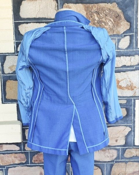 Safari Suit, long sleeves, Blue, polyester/viscose, by 'Mc Gregor of America', size 28R - Image 11