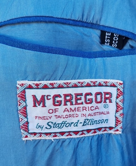 Safari Suit, long sleeves, Blue, polyester/viscose, by 'Mc Gregor of America', size 28R - Image 12