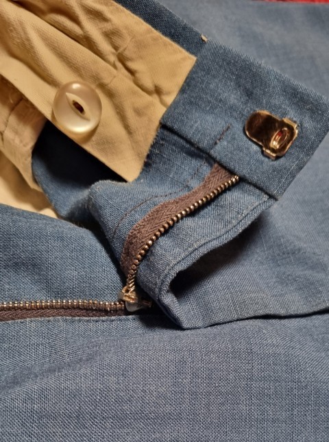 Safari Suit, long sleeves, Blue, polyester/viscose, by 'Mc Gregor of America', size 28R - Image 15