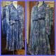 1970's Georgette Evening dress, blue floral print, polyester, by 'Janelle of Melbourne', size 14