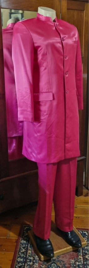 Sgt. Peppers inspired suit, Pink, Satin/polyester, by 'The Emporium Collection', size M-L. - Image 3