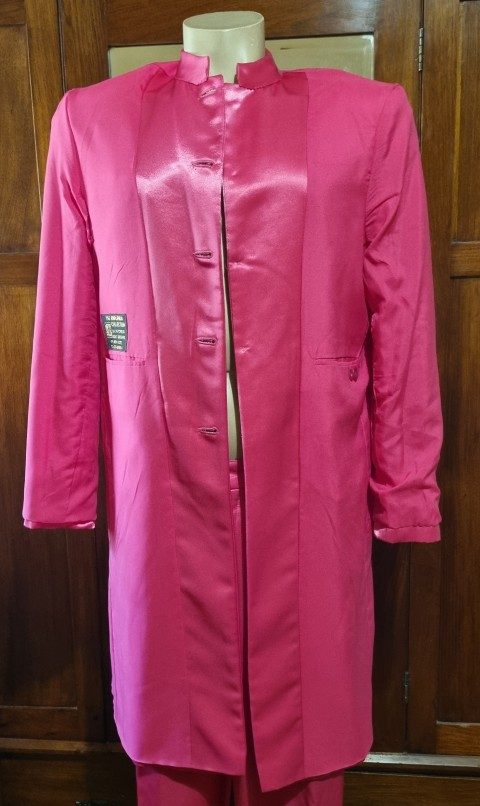 Sgt. Peppers inspired suit, Pink, Satin/polyester, by 'The Emporium Collection', size M-L. - Image 8