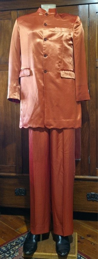 Sgt. Peppers inspired suit, Orange, Satin/polyester, by 'The Emporium Collection', size XL - Image 2