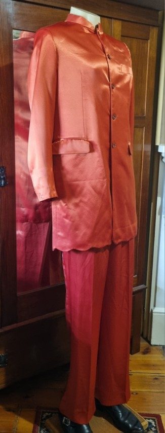 Sgt. Peppers inspired suit, Orange, Satin/polyester, by 'The Emporium Collection', size XL - Image 3
