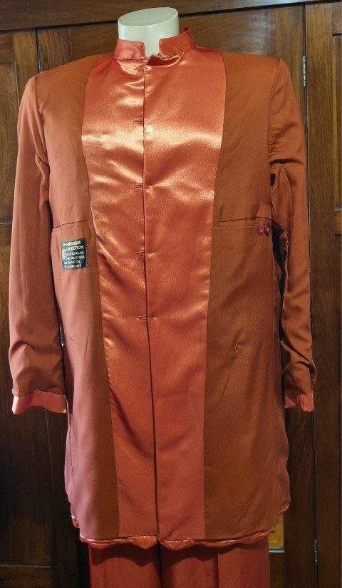 Sgt. Peppers inspired suit, Orange, Satin/polyester, by 'The Emporium Collection', size XL - Image 8