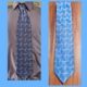 Vintage Tie, 1970's, blue/gold, polyester, by 'John & Lois', Australia.