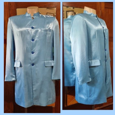 Sgt. Peppers inspired Jacket, Blue, Satin/polyester, by 'The Emporium Collection', size XL
