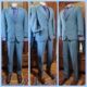 1960's Single Breasted Suit, Terylene, Blue Pinstriped, by 'Ernest Hiller, Australia', size M.