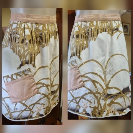 Vintage 1970's cotton apron, handmade, size M-L