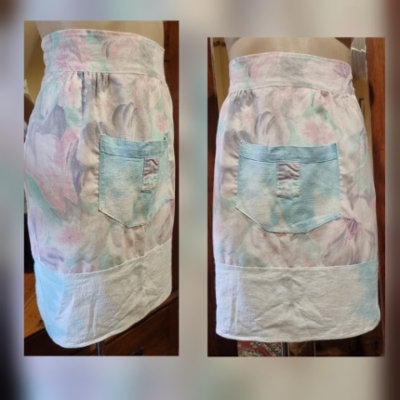 Vintage Cotton Apron, pastel colours, size S