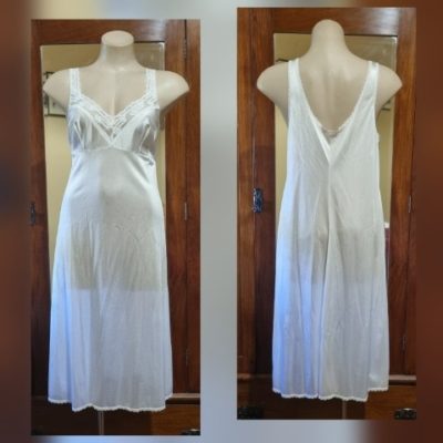 Vintage Long Slip, nylon, cream, by 'Osti, by Berli', size 12